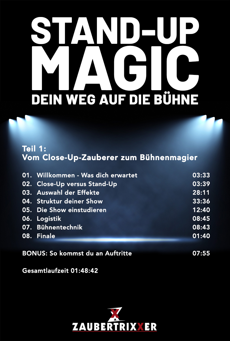 Stand-Up Magic – Kursinhalt Übersicht